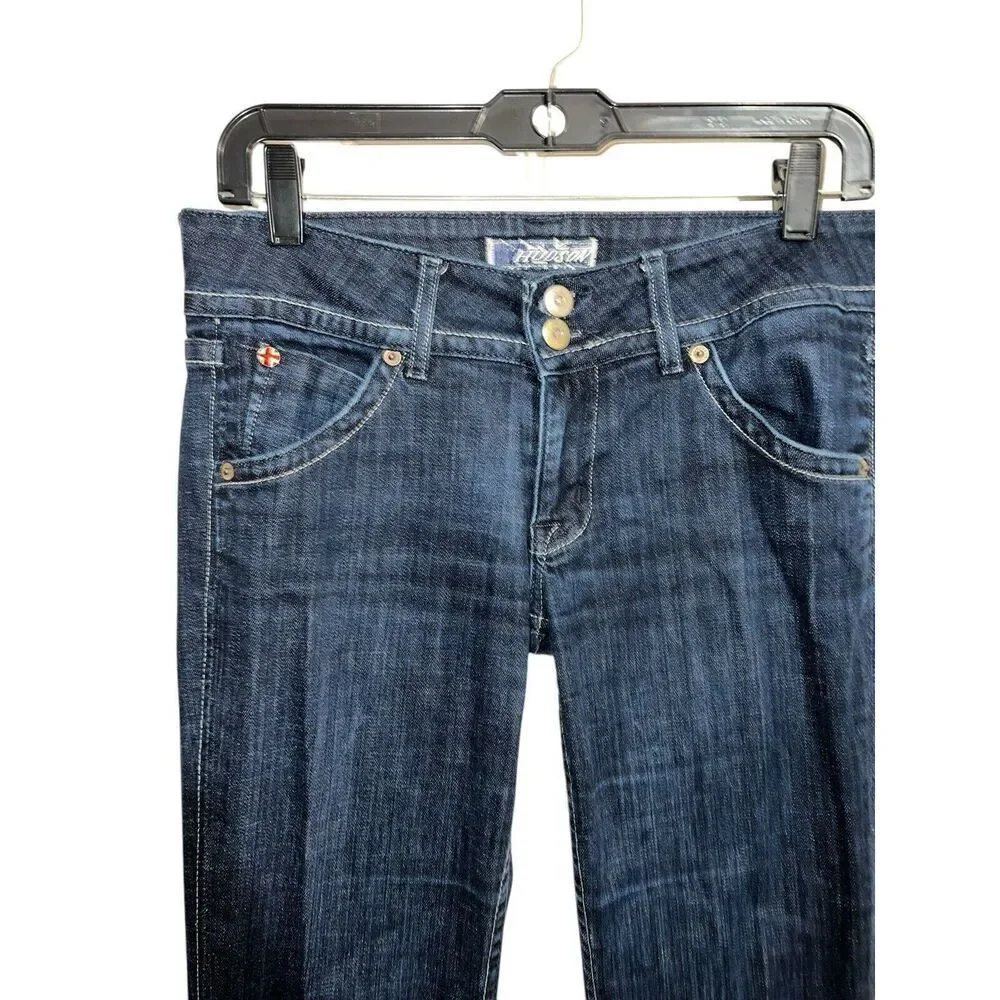 Hudson Signature Boot Cut Low Rise Jeans  W170DHA Size 28”x30” Flap Pockets - Picture 3 of 10